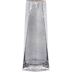 Blumenvase LILAIA Glas 27 cm Grau