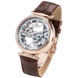 Carl von Zeyten -Elzach Herrenuhr Braun Weiß Skelettuhrwerk Saphirglas Automatik 42mm- CVZ0031RWHS