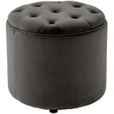 CLP Sitzhocker Pantin Samt 44 x 42 x 44 cm Grau