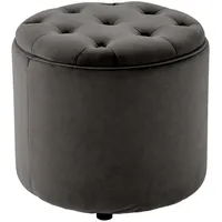 CLP Sitzhocker Pantin Samt 44 x 42 x 44 cm Grau
