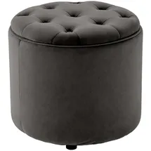 CLP Sitzhocker Pantin Samt 44 x 42 x 44 cm Grau