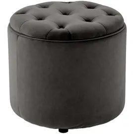 CLP Sitzhocker Pantin Samt 44 x 42 x 44 cm Grau