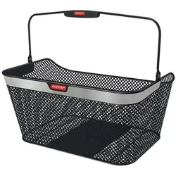 Fahrradkorb KLICKFIX "Hinterradkorb City Reflex", schwarz, Taschen, B/H/T: 40cm x 20cm x 30cm, Materialmix, B:40cm H:20cm T:30cm