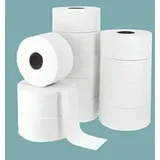 DSTOCK60 - 12 Rollen Toilettenpapier Maxi Jumbo 2-lagig – 100 % reine weiße Watte – wirtschaftliches Toilettenpapier – kompatibel mit Spendern Pro Maxi Jumbo Toilettenpapier