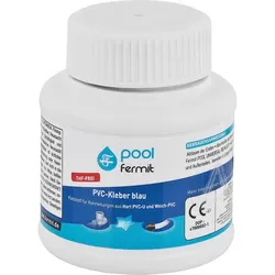 PVC-Kleber blau FERMIT 125ml Dose mit Pinsel