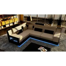 JVmoebel Ecksofa Garnitur Textil Stoff Leder Sofas Wohnlandschaft Sofa Couch Polster Ecke