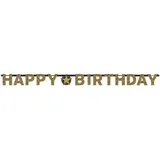 Amscan 9901179 - Partykette Happy Birthday, Folie, 213 x 16,2 cm, Sparkling Celebration, Girlande, Hängedekoration, Geburtstag