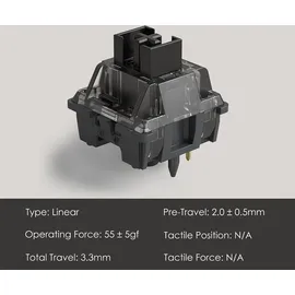 Akko V3 Pro Cream Yellow Switches, mechanisch, 5-Pin, linear, MX-Stem, 50g -