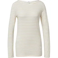s.Oliver Gestreiftes Langarmshirt aus Flammgarn mit U-Boot-Ausschnitt - 40