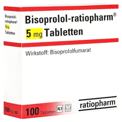 Bisoprolol-ratiopharm 5 mg Tabletten 100 St