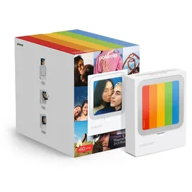 Polaroid - Bundle HiPrint 3x3 (7.6 cm x 7.6 cm) Pocket Bluetooth Fotodrucker Weiß + 60 Blatt (6647)