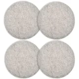 Intirilife Sitzkissen Set aus Filz 31,5 x 2,5 cm Grau