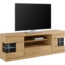 OTTO home Ribe Lowboard 160 cm 55 cm Braun Holzwerkstoff/Glas