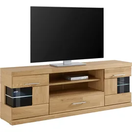 OTTO home Ribe Lowboard 160 cm 55 cm Braun Holzwerkstoff/Glas