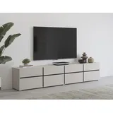 OTTO home Cross Lowboard 225 cm Braun Aluminium/Kunststoff/Metall/Melamin/Holzwerkstoff