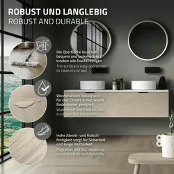 ML-Design 1,5616m2 Click Vinylboden 4,2mm Eiche Hell Nutzschicht Bodenbelag Laminat PVC